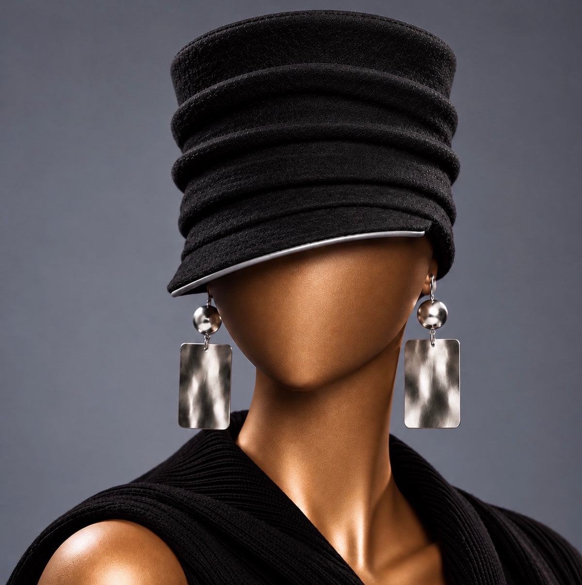 THE SAINT- SCULPTURAL PLEATED HAT | SABLE & SAINT